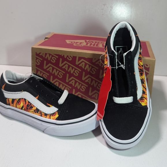 Vans Kids Old Skool Digi Flame Black - Picture 3 of 10